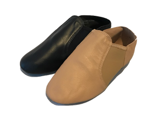 Split Sole Neoprene Elastic and Leather Pull On Jazz Shoes / Booties