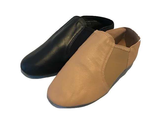 Split Sole Neoprene Elastic and Leather Pull On Jazz Shoes / Booties